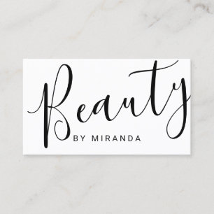 Carte De Visite Maquilleur noir et blanc moderne professionnel