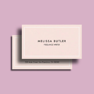 Carte De Visite Maquilleuse Beauté Luxe Minimal Rose Minimal