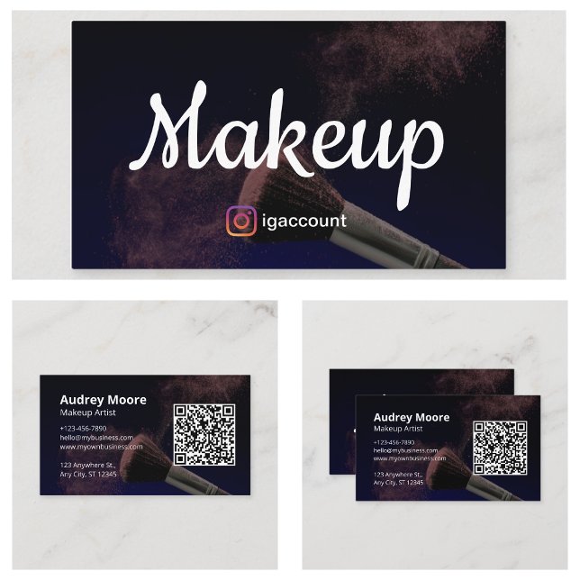 Carte De Visite Maquilleuse Féminine (Girly Makeup Artist Business Card
)