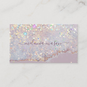 Carte De Visite Maquilleuse Glam Holographique Pailletée Purple Ch