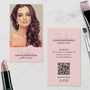 Carte De Visite Maquilleuse Photo Rose