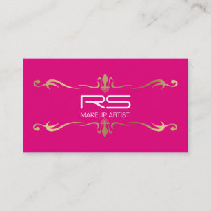 Carte De Visite Maquilleuse Professionnelle Rose Chaud, Cosmétolog