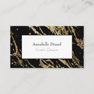 Carte De Visite Marble Elegant Gold Professionnel