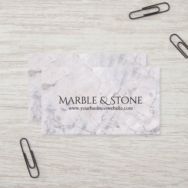 Carte De Visite Marble & Stone Countertops Business Card (Devant/Arrière en situation)