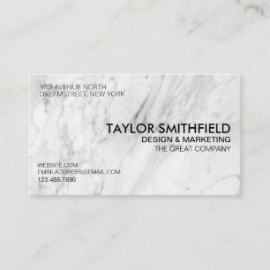 Carte De Visite Marble Stone Minimal Professionnel tendance