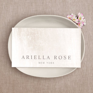 Carte De Visite Marbre blanc brossé simple et élégant professionne