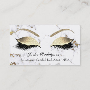 Carte De Visite Marbre blanc de Parties scintillant maquillage sou