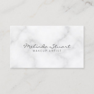 Carte De Visite Marbre blanc élégant professionnel