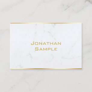 Carte De Visite Marbre blanc Gold professionnel tendance