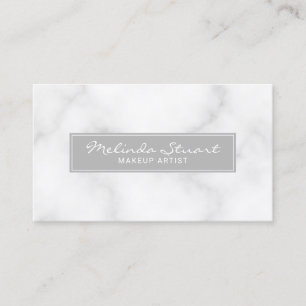 Carte De Visite Marbre blanc professionnel élégant