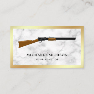 Carte De Visite Marbre blanc Shotgun Fusil Shop Gunsmith