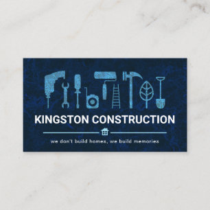 Carte De Visite Marbre Bleu Handyman Outils #ZazzleMade