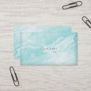 Carte De Visite Marbre bleu VIP VIP minimal abstrait d'Aqua de