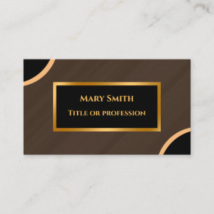 Carte De Visite Marbre Brown Or moderne de luxe