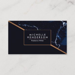 Carte De Visite Marbre de bleu marine