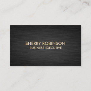 Carte De Visite Marbre d'or noir Métal foncé brossé