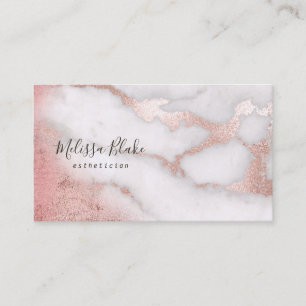 Carte De Visite marbre d'or rose