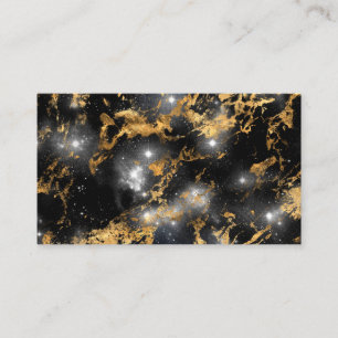 Carte De Visite Marbre Doré Nuit Étoilée Amoureux de l'Espace Gala