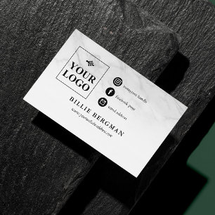 Carte De Visite Marbre faible Les icônes des médias sociaux Votre 