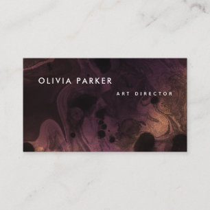 Carte De Visite Marbre foncé   Couleur d'eau spectaculaire