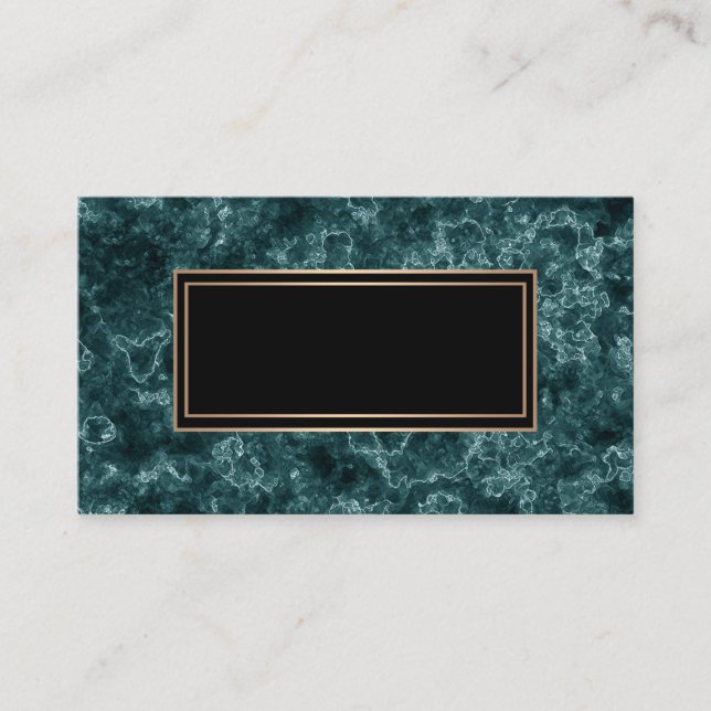 Carte De Visite Marbre foncé, marbre, turquoise foncé (Devant)