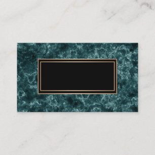 Carte De Visite Marbre foncé, marbre, turquoise foncée