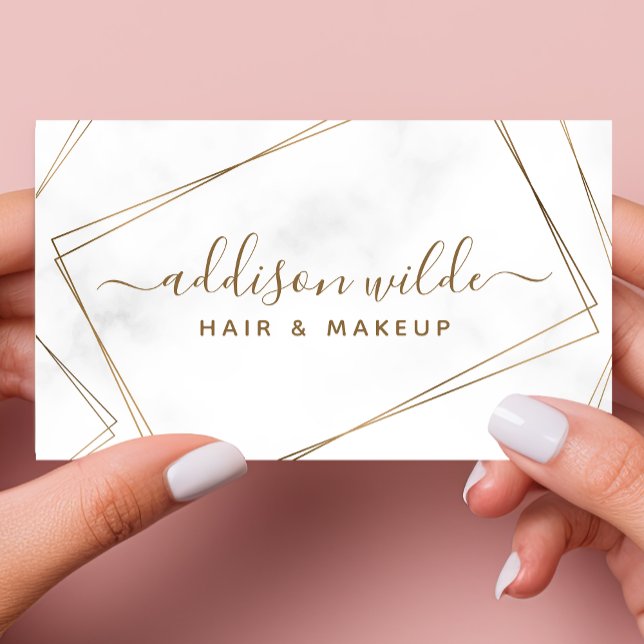 Carte De Visite Marbre géométrique or Abstrait simple moderne (Créateur téléchargé)