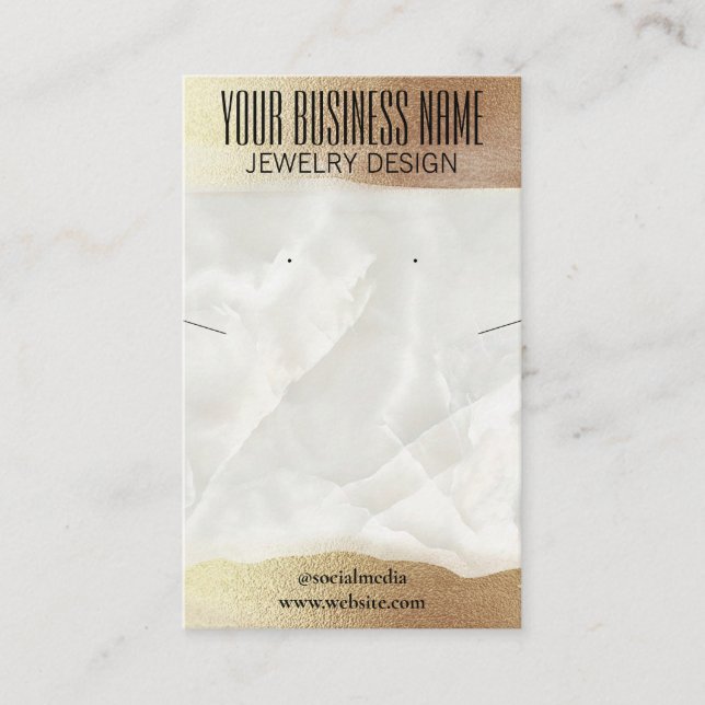 Carte De Visite Marbre Iridescente do-it-yourself Porte-Collier (Devant)