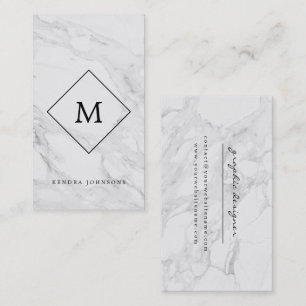 Carte De Visite Marbre moderne de monogramme