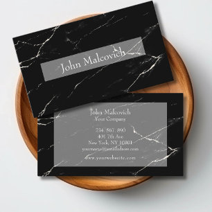 Carte De Visite Marbre noir blanc