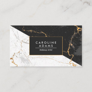 Carte De Visite Marbre noir et blanc