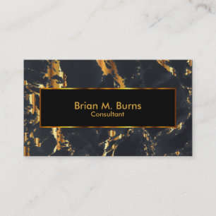 Carte De Visite Marbre noir et Gold Design