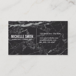 Carte De Visite Marbre noir   Minimaliste