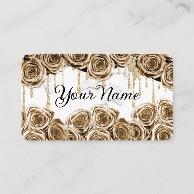 Carte De Visite Marbre Rose d'or (Devant)
