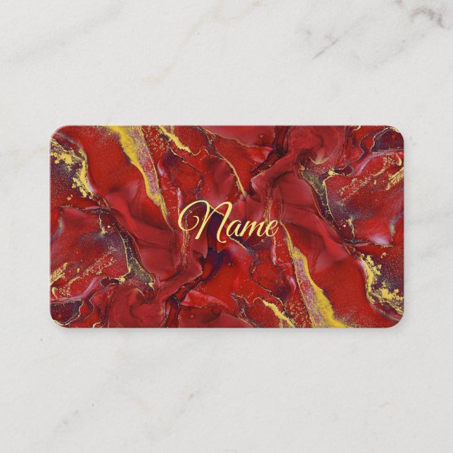 Carte de visite Marbre Rouge (Devant)