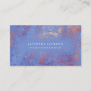 Carte De Visite Marbre unique Rose Gold Blue Elegant Luxe