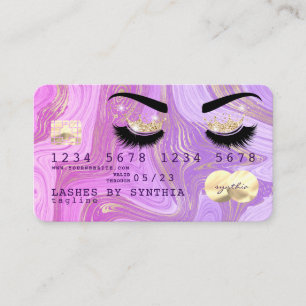 Carte De Visite marbre violet pastel