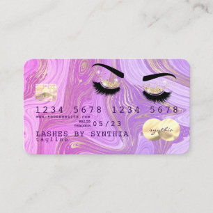 Carte De Visite marbre violet pastel