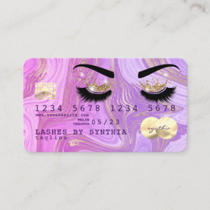 Carte De Visite marbre violet pastel