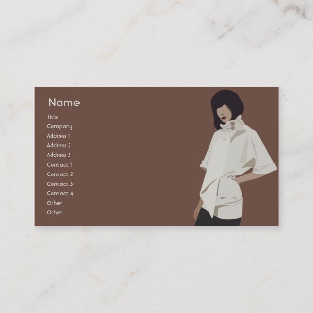 Carte De Visite Marchandiseur de mode - affaires (Devant)