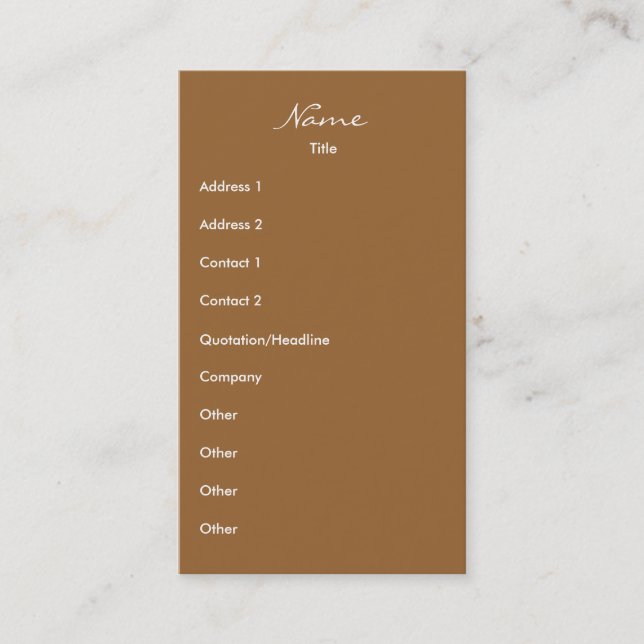 Carte De Visite Marche (Devant)