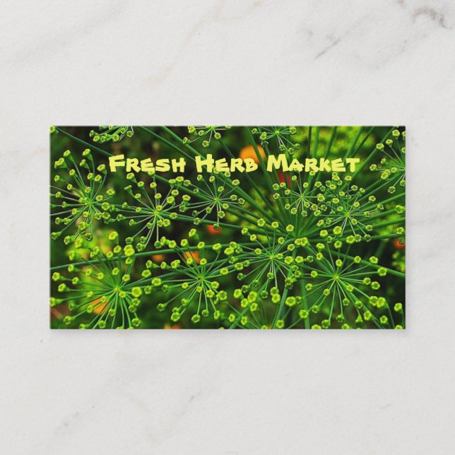 Carte De Visite Marché aux herbes fraîches (Devant)