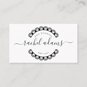 Carte De Visite Marche de chien.garde de chien,toilettage de chien