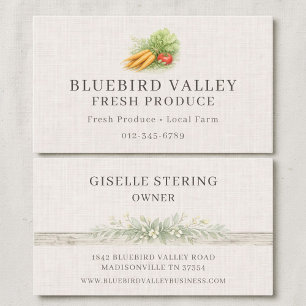Carte De Visite Marché de producteurs de produits frais Shabby Chi