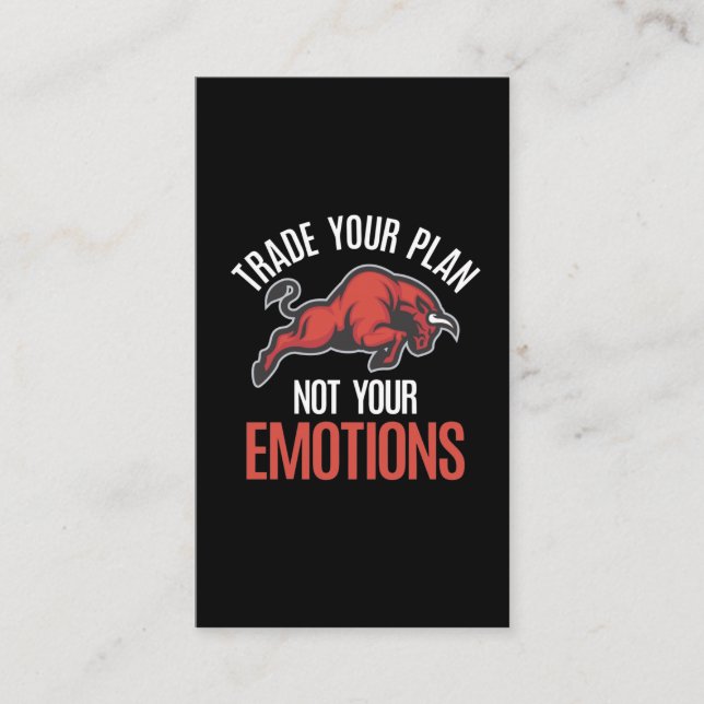 Carte De Visite Marché Stock Bull Day Trading Trader Investisseur (Devant)