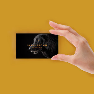 Carte De Visite Marcheuse de chien du Labrador noir/pochette d'ani