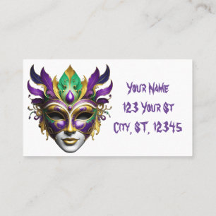 Carte De Visite Mardi Gras Masque Thunder_Cove