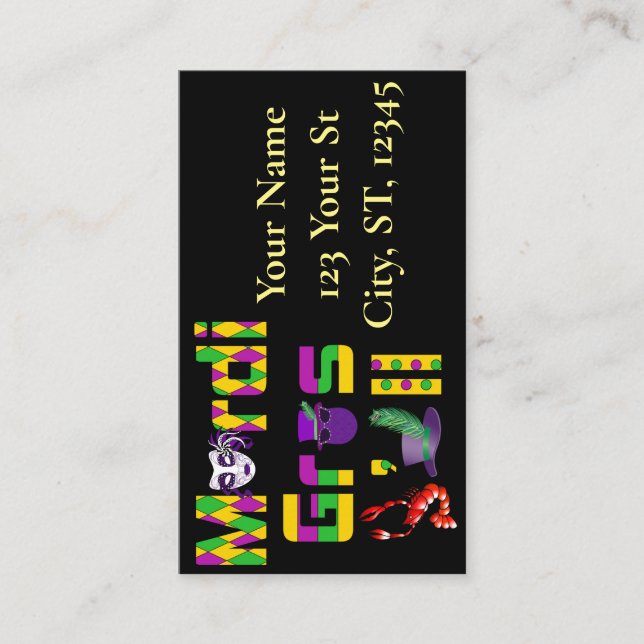 Carte De Visite Mardi Gras Y'all Thunder_Cove (Devant)