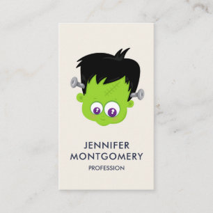 Carte De Visite Mare Green Frankenstein Monster face Halloween