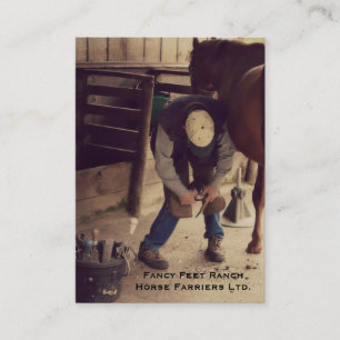 Carte De Visite Maréchal-ferrant - services en fer à cheval de